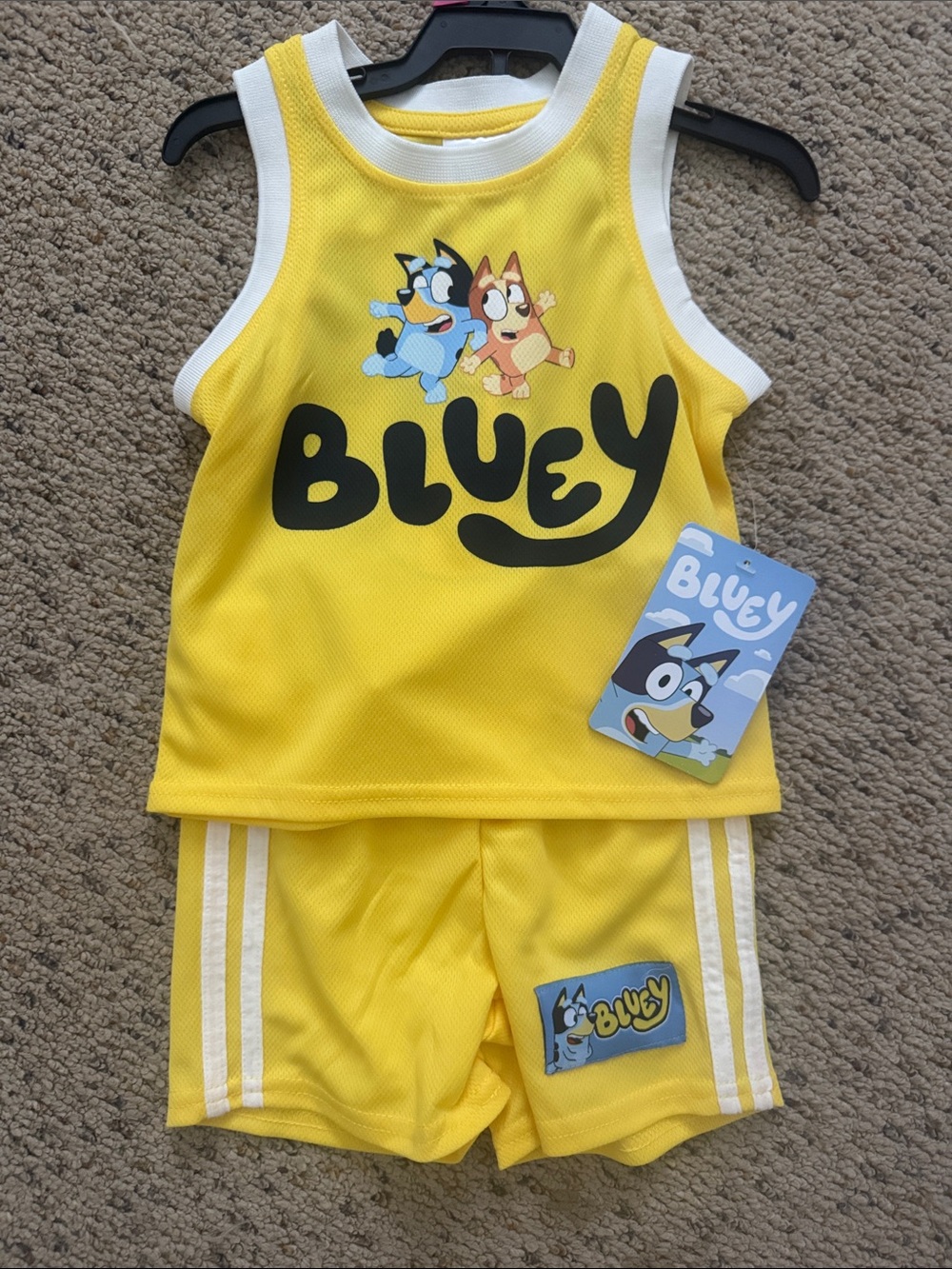 BLUEY 2pc set- Yellow Active Tank & Shorts